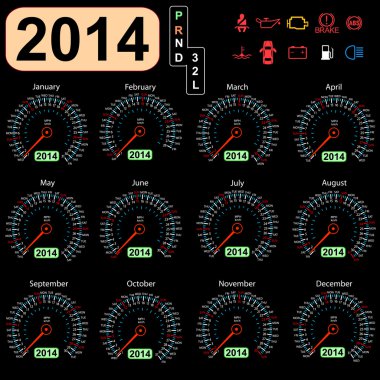 2014 yılı takvimi paraketa araç