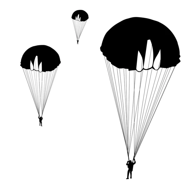 Jumper, silhuetas preto e branco ilustração — Fotografia de Stock
