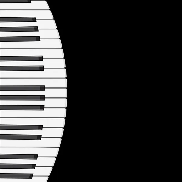 Musik bakgrund med piano nycklar illustration. — Stockfoto