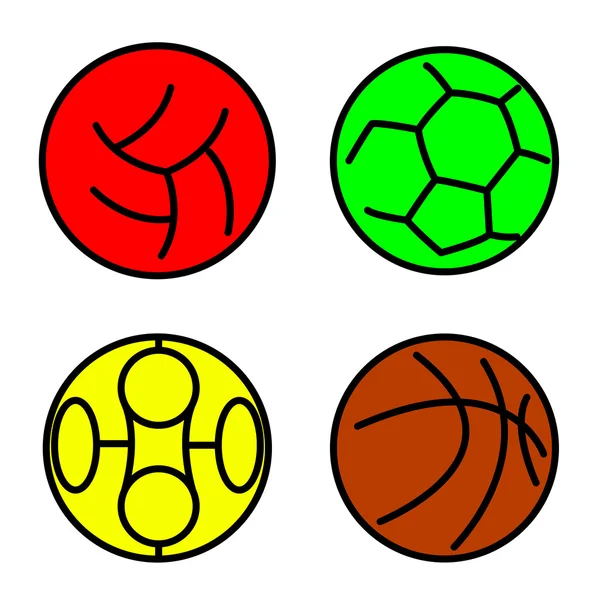 Set sport balls illustration — Stok fotoğraf