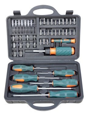 araç kutusundaki araçları. Beyaz arka plan üzerinde izole