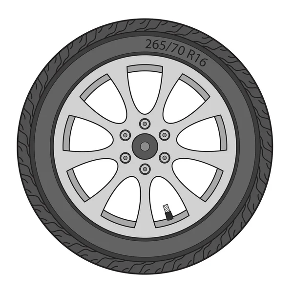 Ilustración de rueda de coche — Foto de Stock