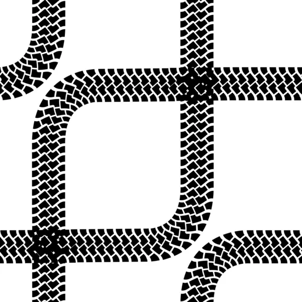 Seamless wallpaper tire tracks pattern illustration backg — Stockfoto