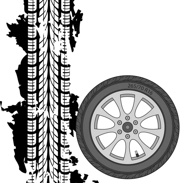 Illustration abstraite des empreintes de pneus de fond — Photo