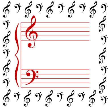  Illustration of a musical stave