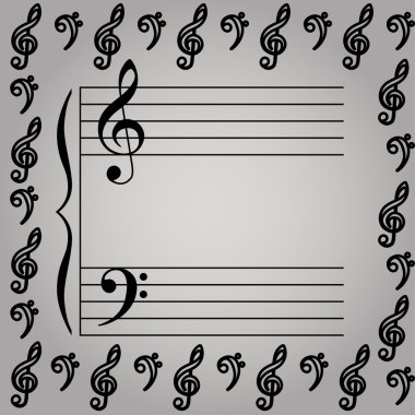  Illustration of a musical stave