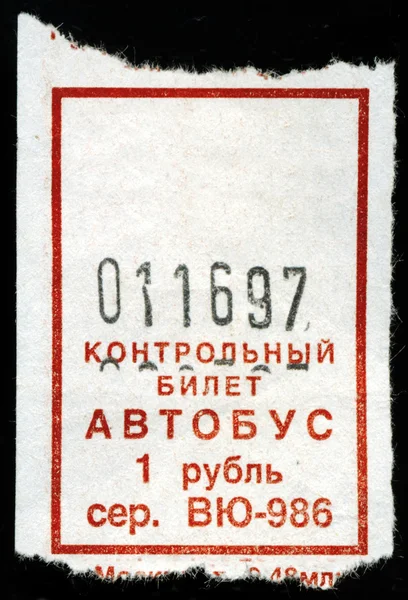 Tickets op een bus — Stockfoto
