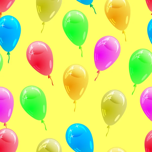 Sfondo con palloncini multicolori lucidi. . Parete senza cuciture — Foto Stock