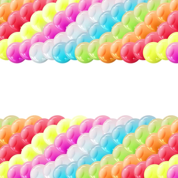 Фон з глянцевими різнокольоровими кульками ілюстрація — стокове фото
