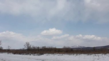 manzara, mavi gökyüzü ile bulutlar timelapse
