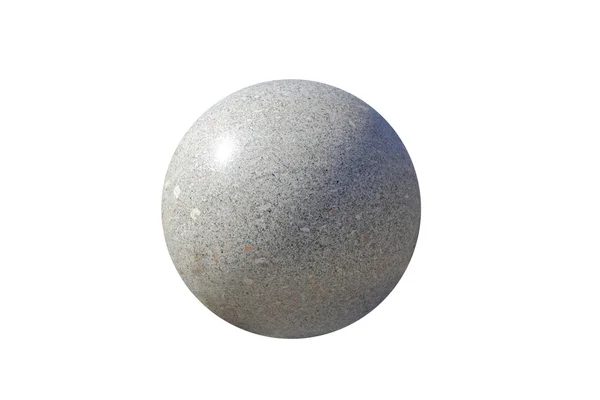 Сірі гранітні сфери ізольовані на білому тлі — стокове фото