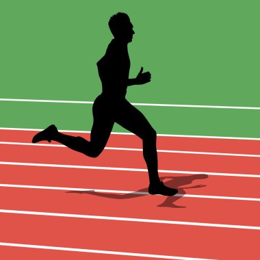 Running silhouettes illustration.