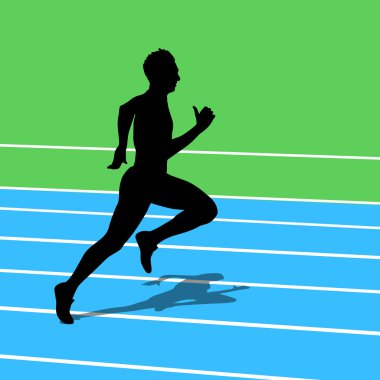 Running silhouettes illustration.