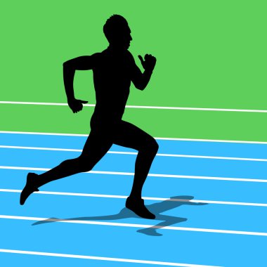 Running silhouettes illustration.