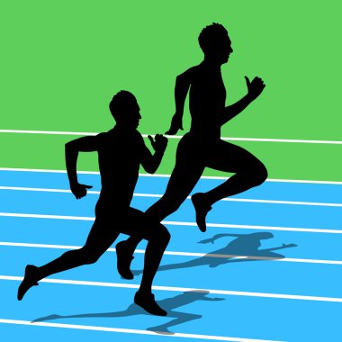 Running silhouettes illustration.
