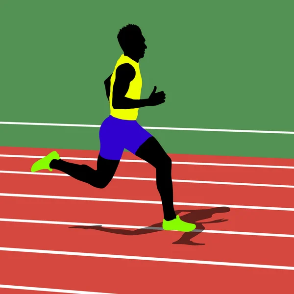 Running silhouettes illustration. — Stockfoto