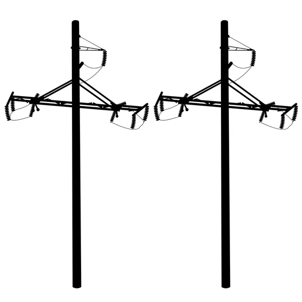 Silhouette of high voltage power lines illustration. — Stock Photo, Image