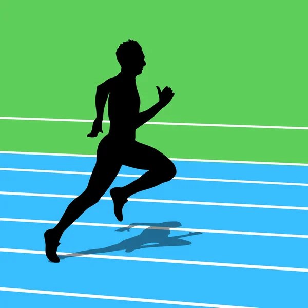 Running silhouettes illustration. — Stockfoto