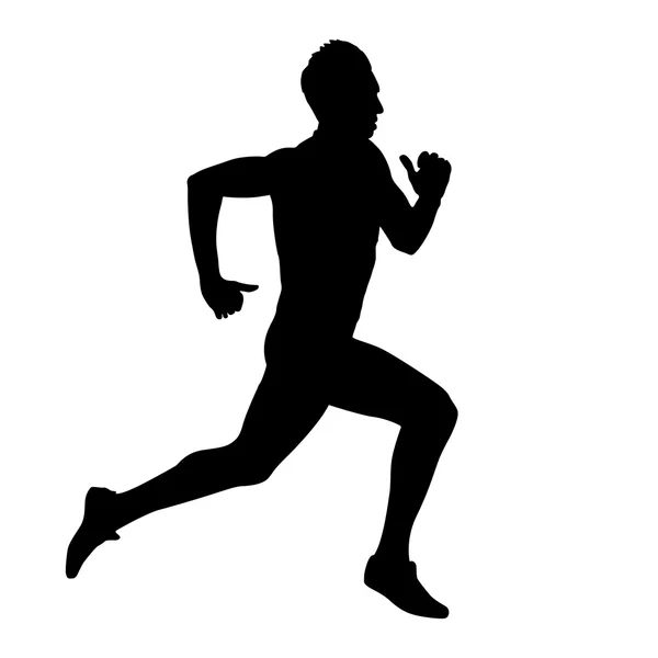 Running silhouettes illustration. — 图库照片