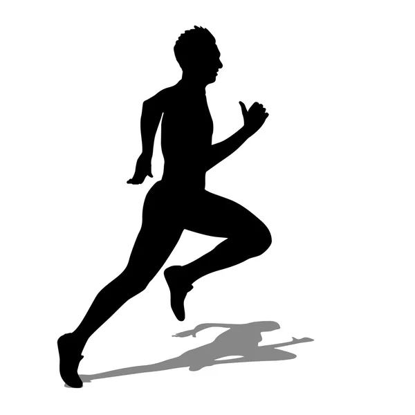 Running silhouettes illustration. — ストック写真