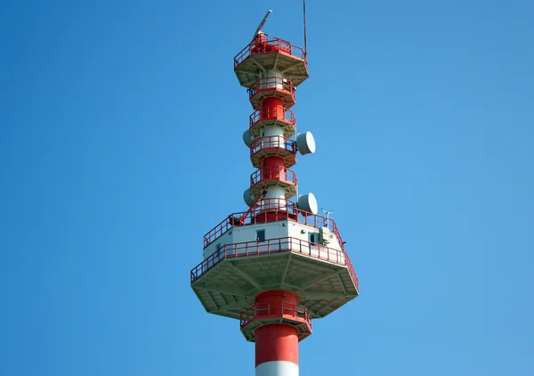 Communications tower for tv and mobile phone signals — Stock Photo, Image