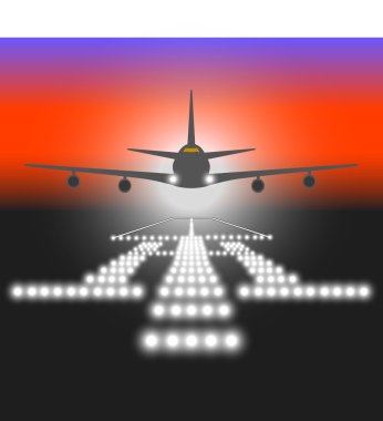 Landing lights illustration.
