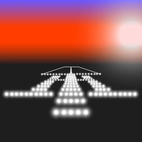 Landing lights illustration. — 图库照片