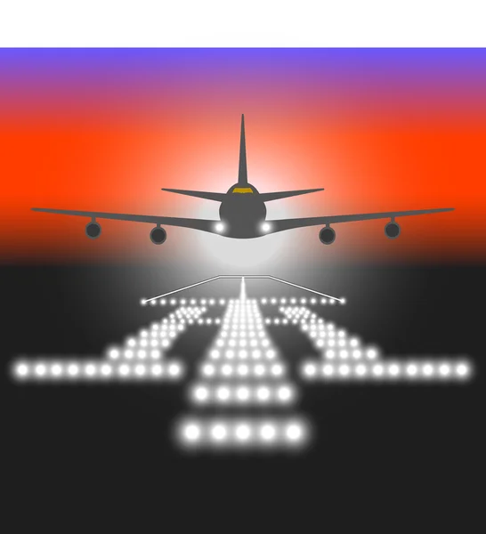 Ilustração das luzes de aterragem . — Fotografia de Stock