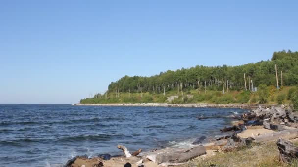 Baikal lake landscape. Olkhon island — Stock Video