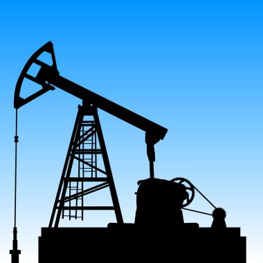 Oil pump jack. Oil industry equipment illustration.