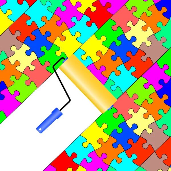 Background Illustration jigsaw puzzle — Φωτογραφία Αρχείου