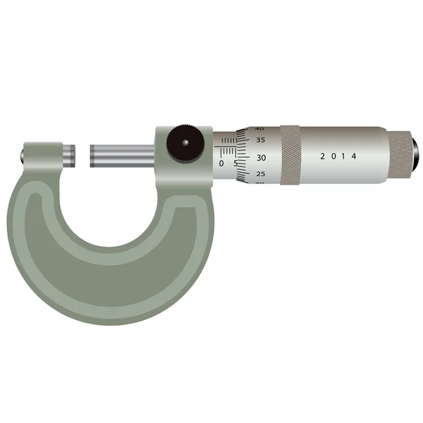 Micrometer isolated on a white background illustration. — ストック写真