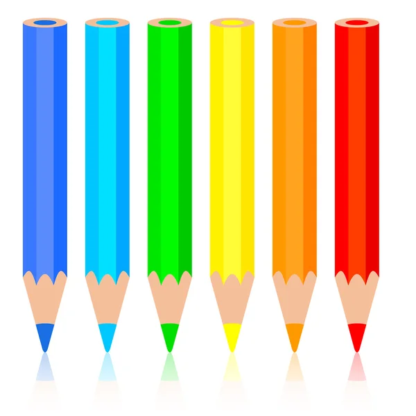 Set of colored pencil illustration. — Stock Photo, Image