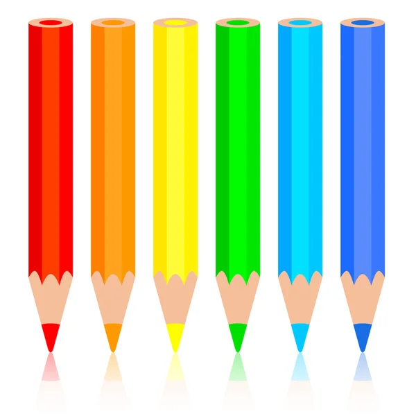 Set of colored pencil illustration. — Zdjęcie stockowe