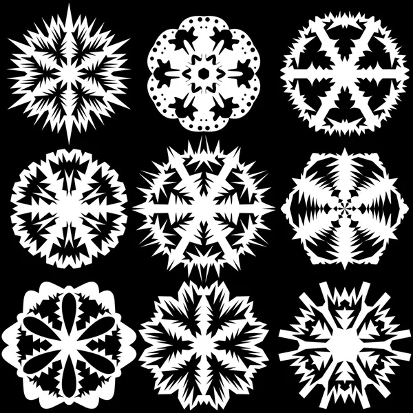 Set of snowflakes illustration. — Stock Photo, Image