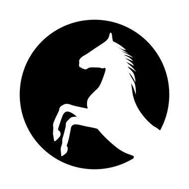 rearing up horse silhouette