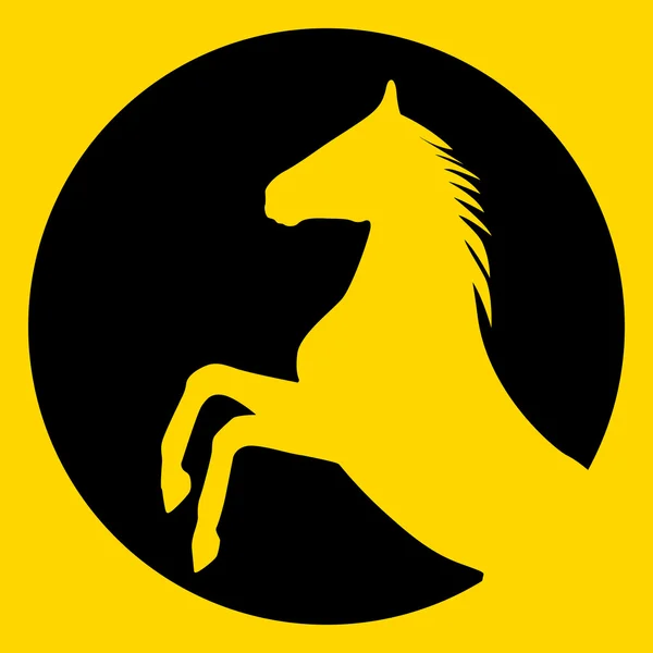 Rearing up horse silhouette — 图库照片