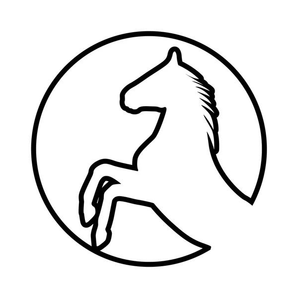 Criação de silhueta de cavalo — Fotografia de Stock