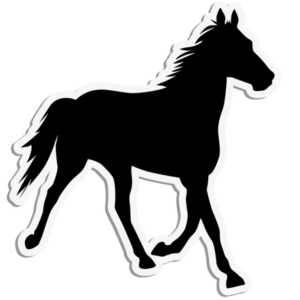 Silhuett av häst — Stockfoto