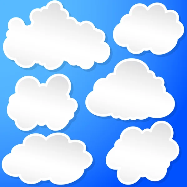 Set of clouds in the sky illustration — 图库照片