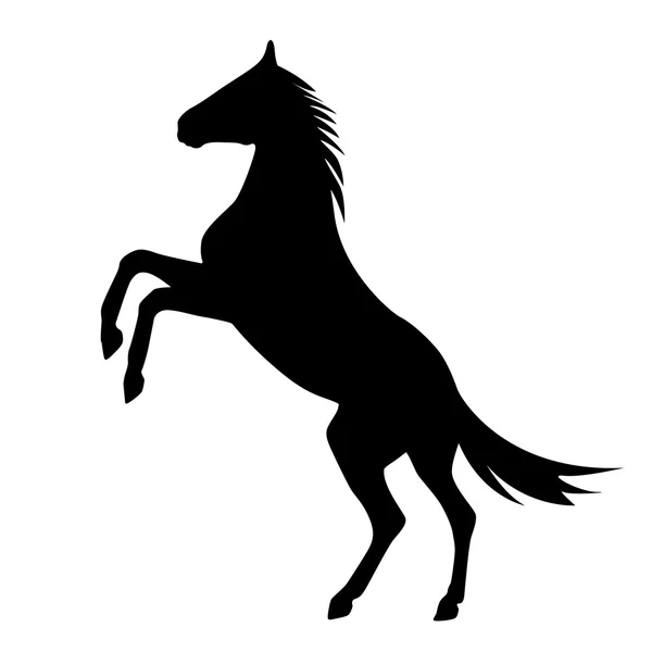 Rearing up horse silhouette — 图库照片