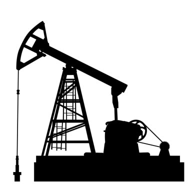 Oil pump jack. Oil industry equipment. Vector illustration. clipart