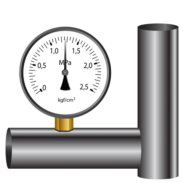 Le manomètre à gaz — Image vectorielle