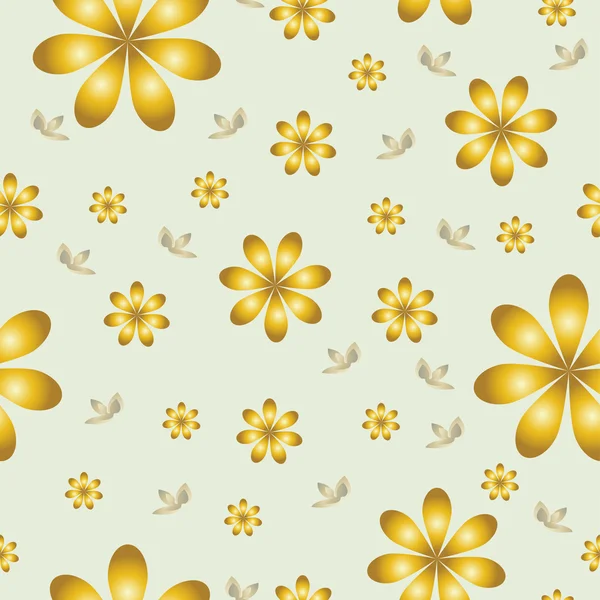 Papel de parede floral com conjunto de flores diferentes . —  Vetores de Stock