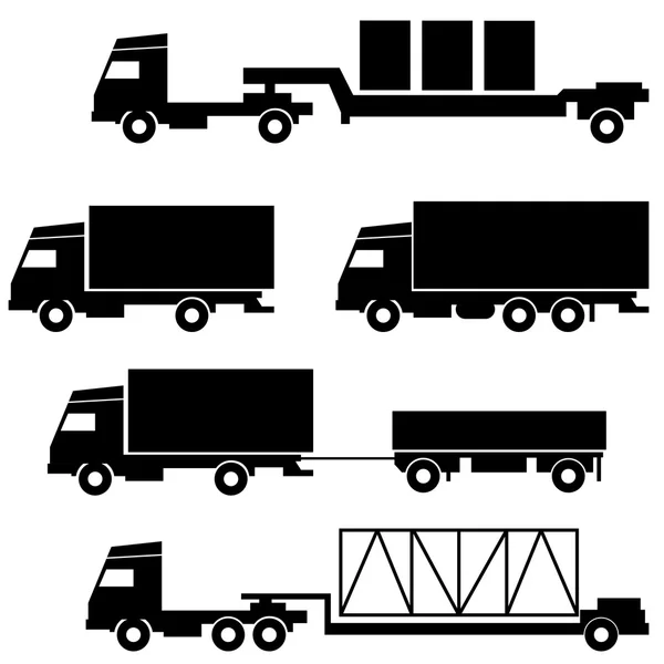 Conjunto de iconos vectoriales - símbolos de transporte — Vector de stock