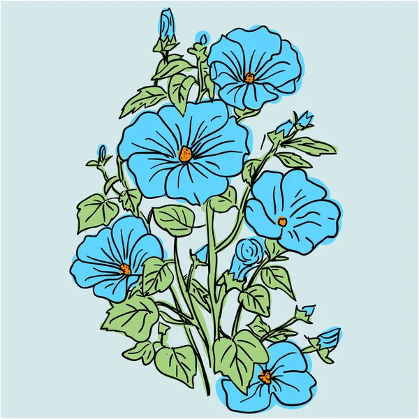 Elegantní kytice krásné květiny — Stockový vektor