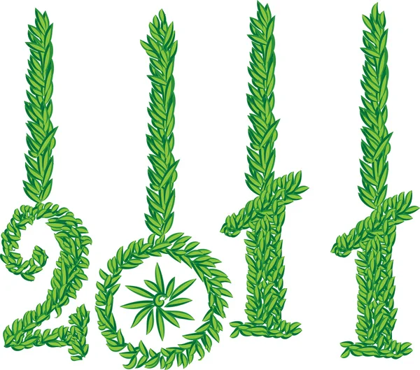 Nuevo año 2011 — Vector de stock