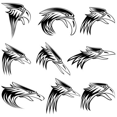 siyah-beyaz kartal işareti.