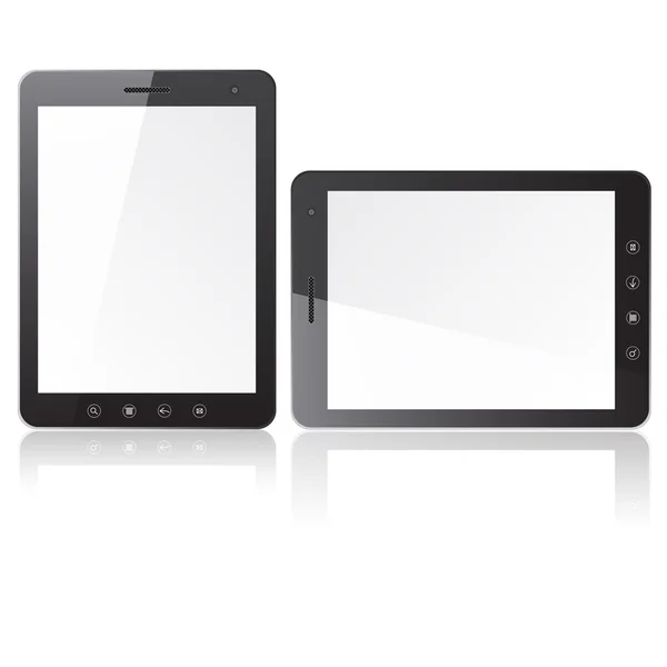 Dos Tablet PC con pantalla en blanco — Vector de stock