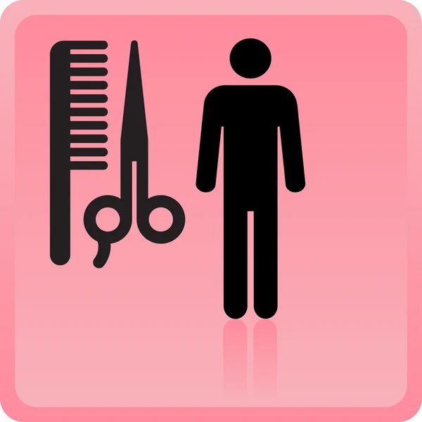 Haircut or hair salon symbol — Stock Vector